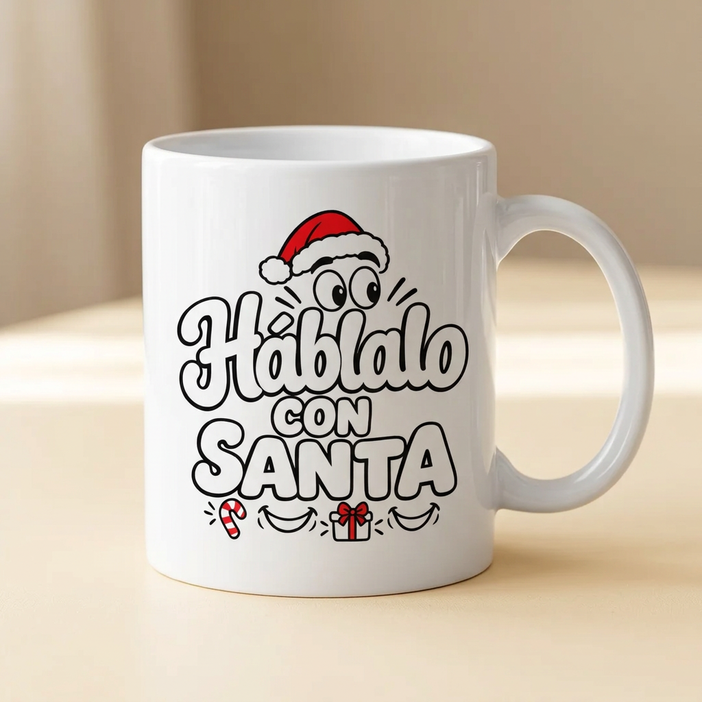 Taza Háblalo con Santa